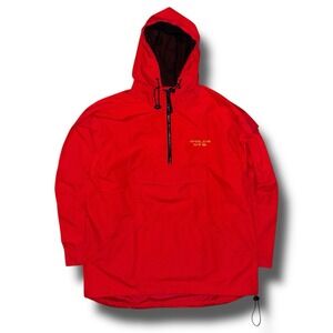 Vintage GOLDS GYM Windbreaker Men‎ Large 90s Anorak Jacket Pullover Hoodie